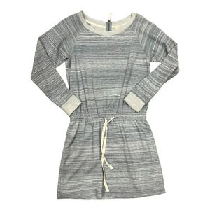 Ann Taylor Loft Blue Space Dyed Cinched Sweatshirt Dress XS